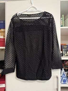 Escada, Size L, Black, 86% Viscose, 8% Polyester, 6% Elastane